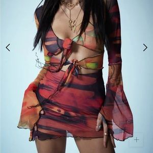 Jaded London Mystic Mesh Mini Dress